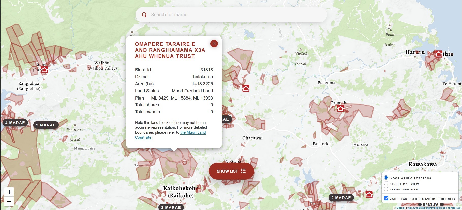 Relaunch of Māori land block layer
